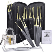 Donkersstuff - Lockpick Set - 26 Delig - Lockpicking Set - Survival Set - Survival Kit - Met Transparant Oefenslot