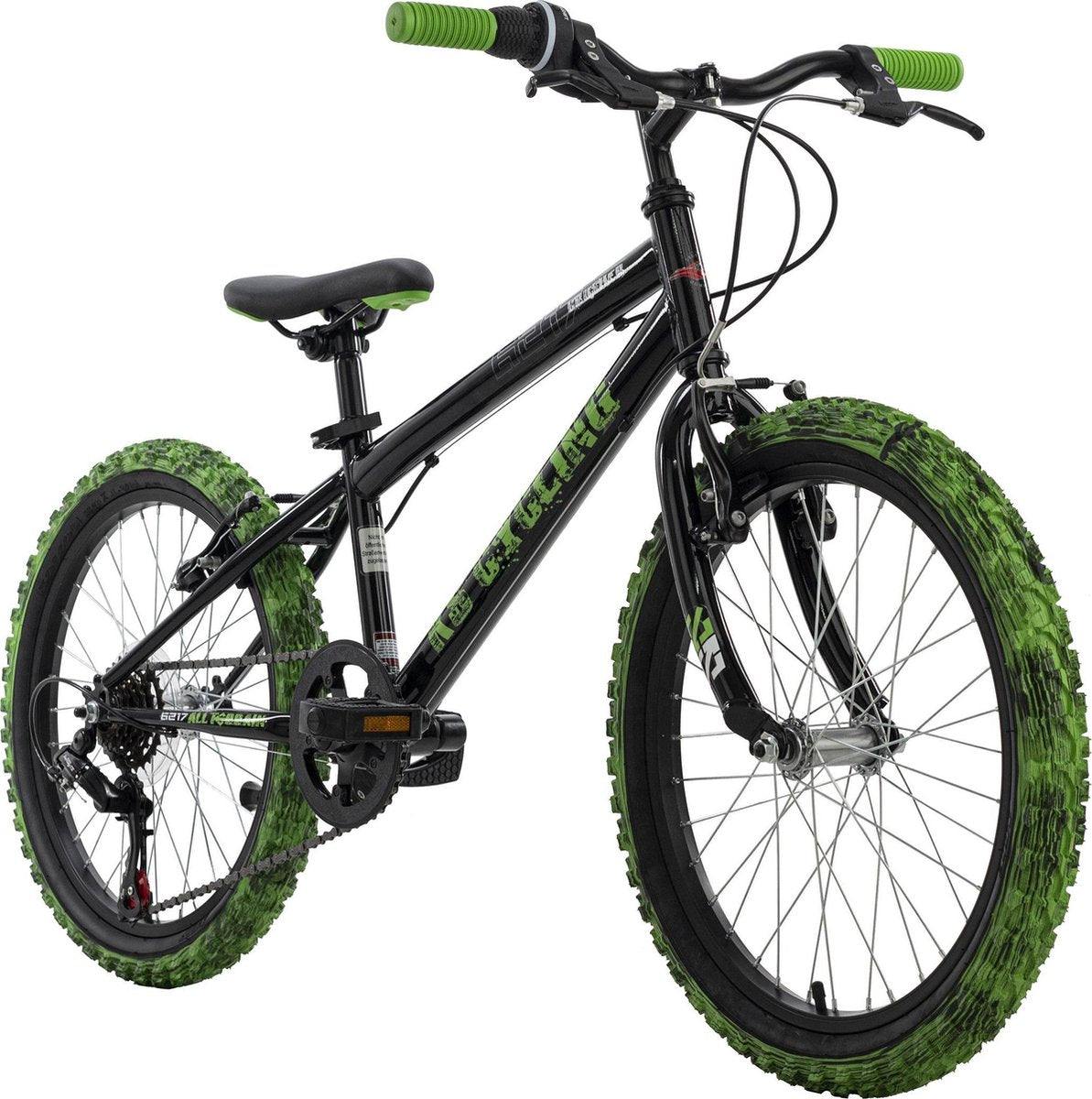 Ks Cycling Fiets Kinderfiets 20 '' Crusher zwart-groen - 28 cm