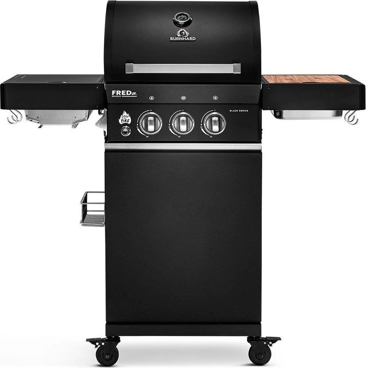 Gas BBQ FRED JR. Deluxe - 2 Branders Black Series