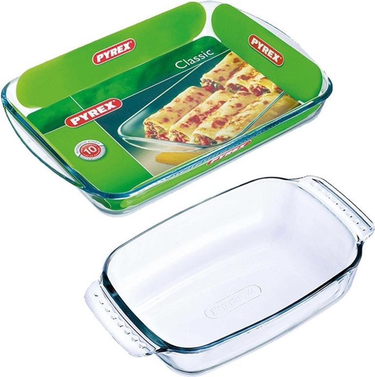 2x Glazen ovenschaal 1