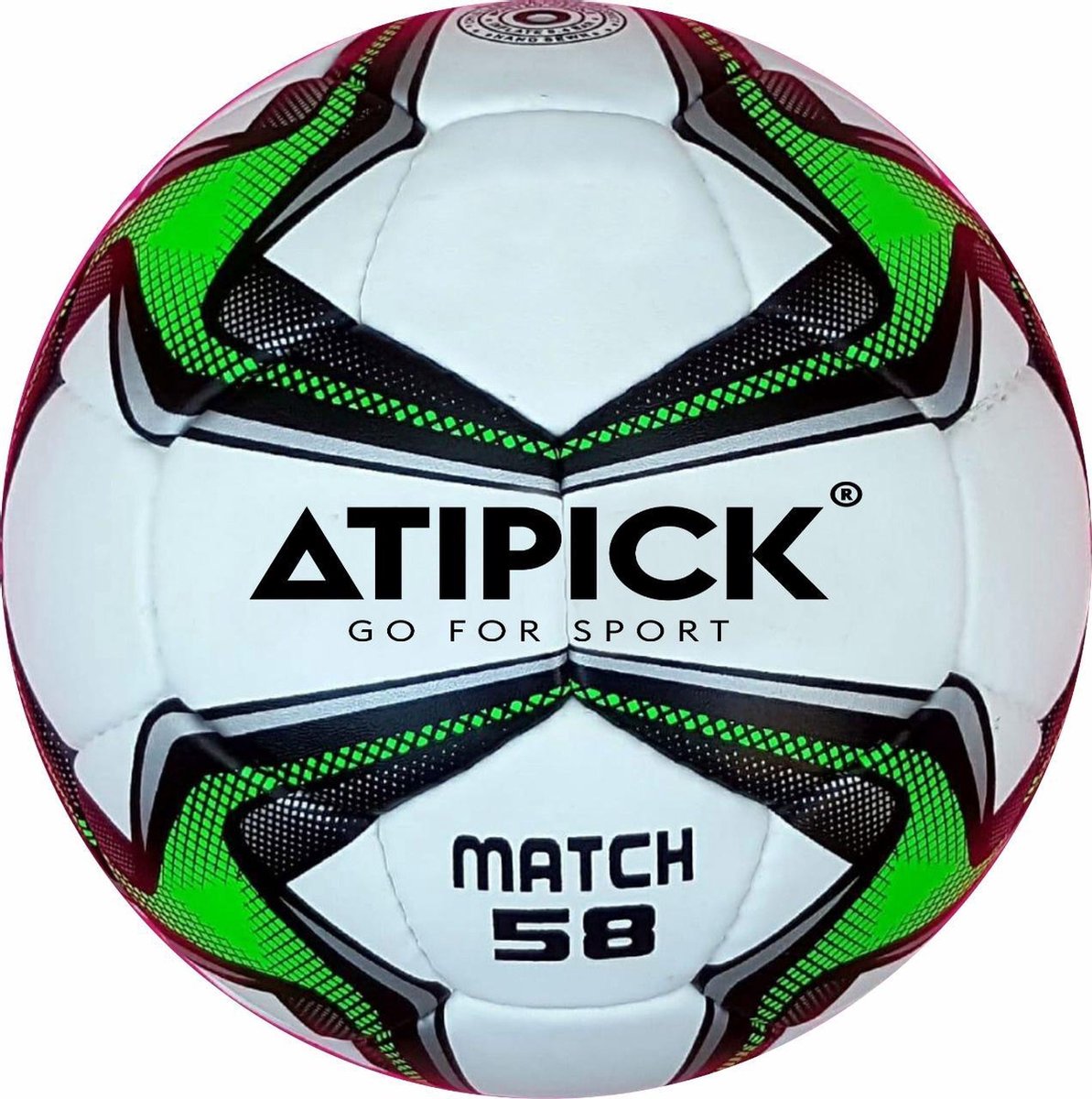 Atipick Voetbal 58 Cm Rubber Wit/zwart