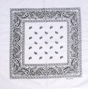 Bandana Paisley vierkant Wit