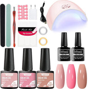 Mtssii - gelnagel kit - 3 Kleuren gelnagel - roze - Starterkit - Manicure Set - 36 Watt UV Lamp - gel nagels starterspakket - nepnagels -