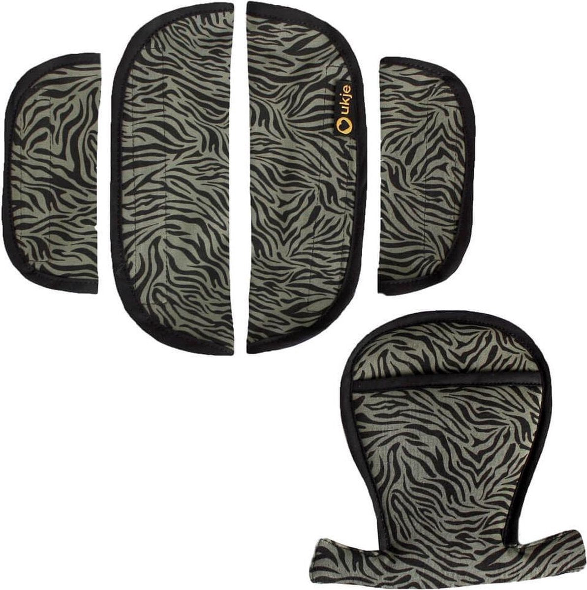 Ukje - Gordelhoesjes Maxi-Cosi en Cybex autostoelen - Groen zebra