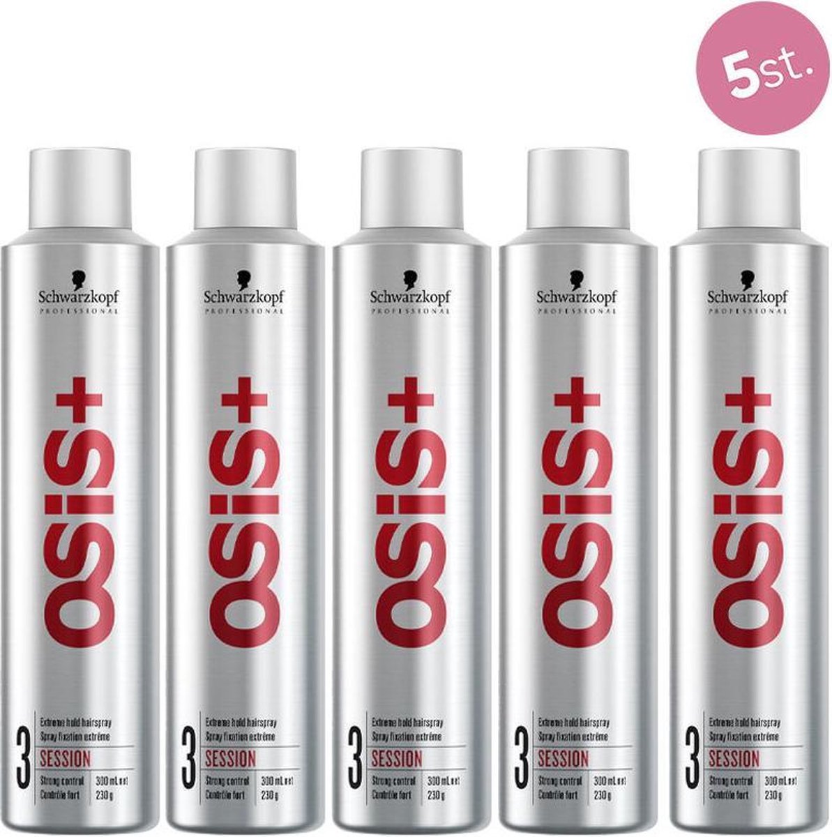 5X Schwarzkopf Osis Session Hairspray 300ml