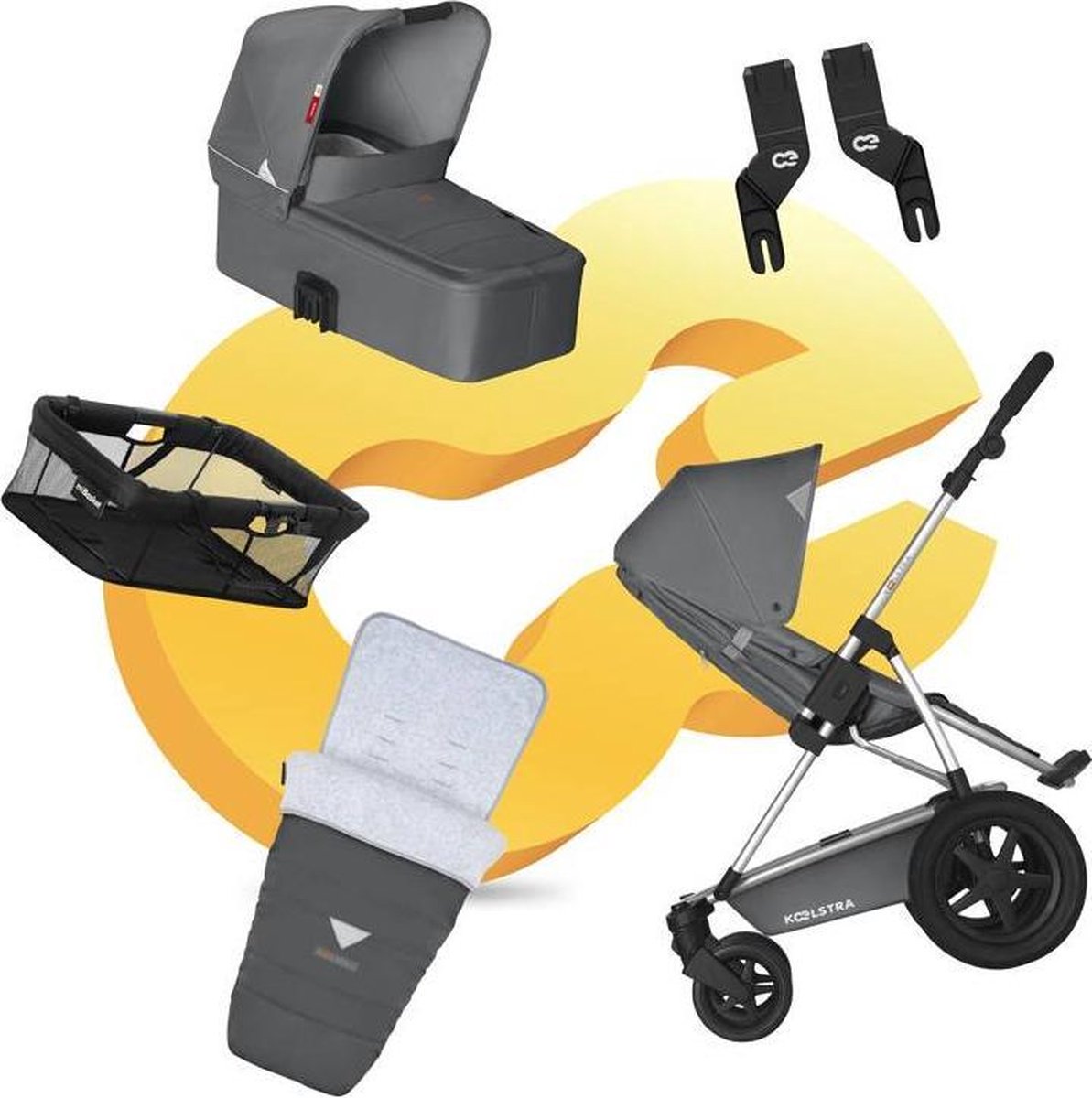 Koelstra Binque Daily PACK - Kinderwagenset - Grijs