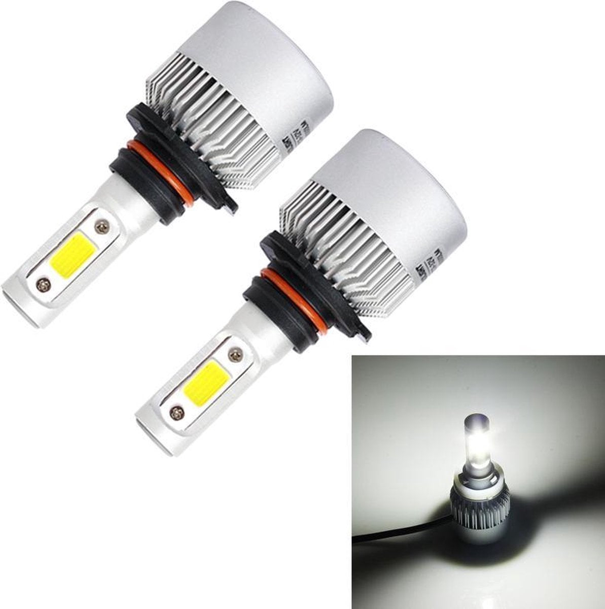 2 STKS 9005 18 W 1800LM 6500 K 2 COB LED Waterdichte IP67 Auto Koplamp Lampen