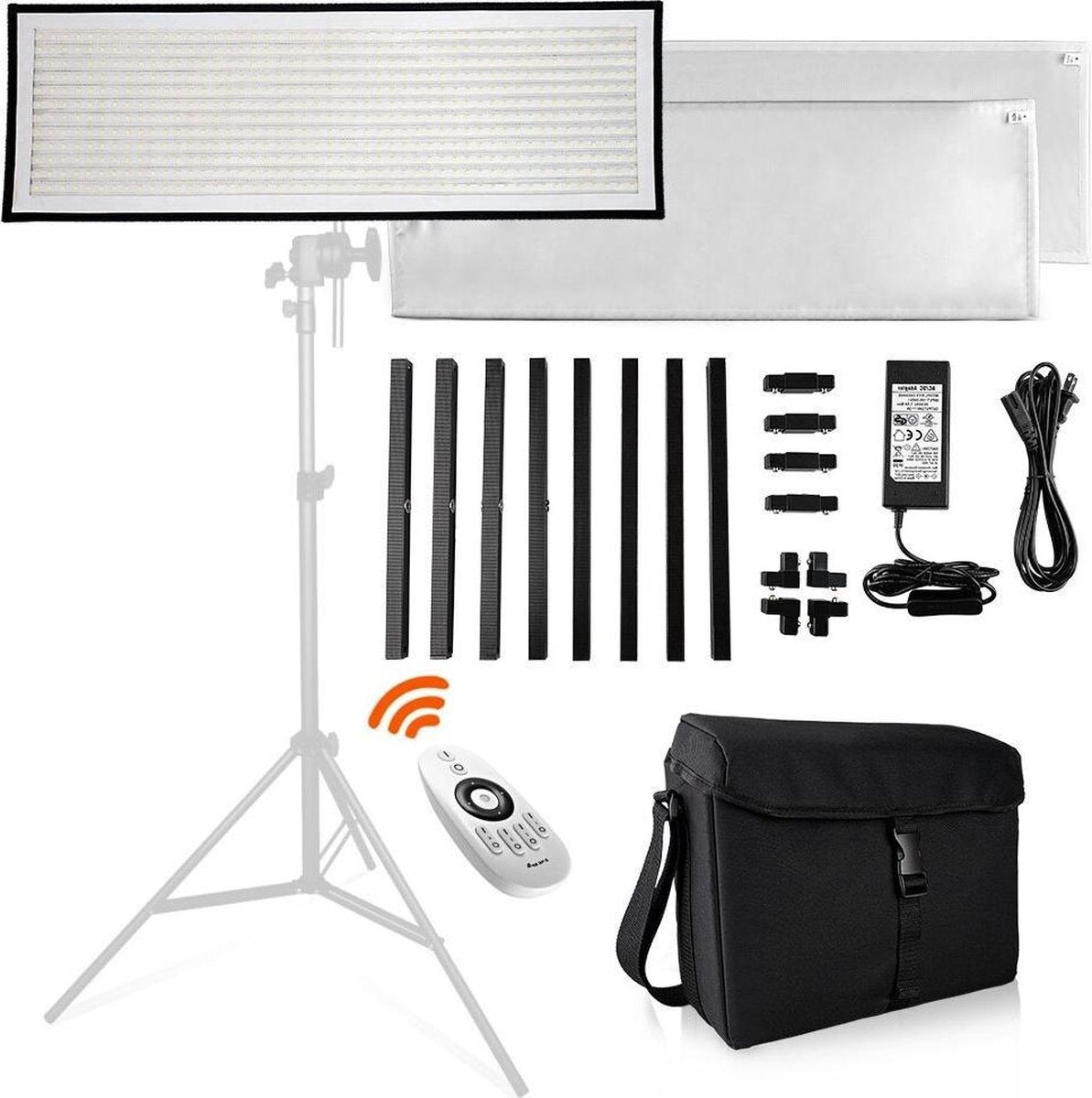 Travor Pro Studiolamp - LED - Stof - Statief - Vlog - Make-up - Tik Tok - Instagram - Snapchat - Inclusief kleuren filter - Professioneel - Hoge kwaliteit