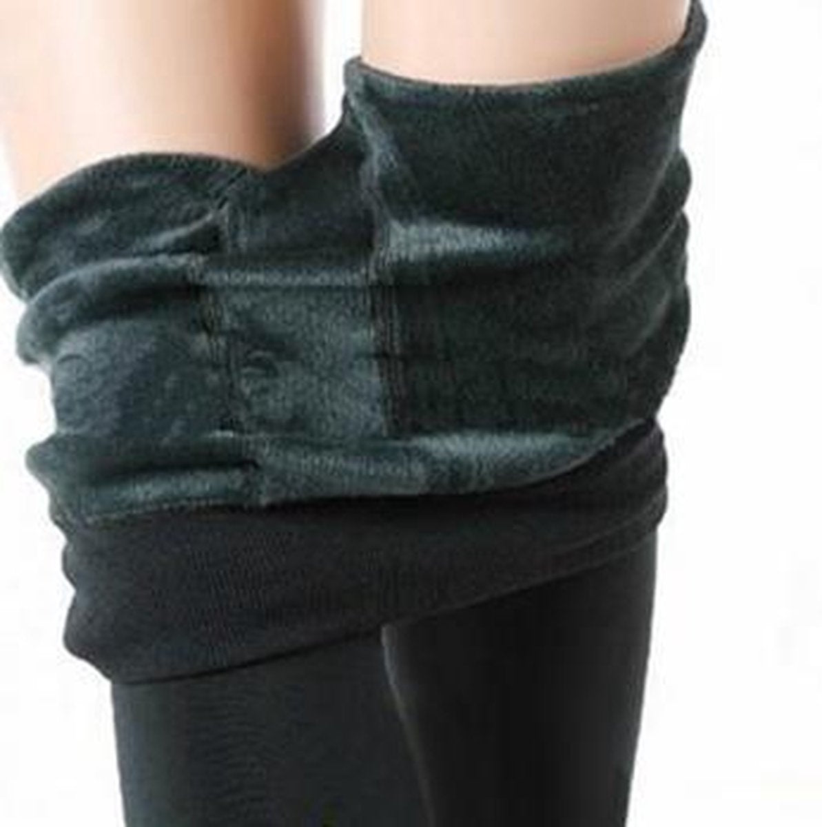 Fleece Legging - Donkergroen - One Size