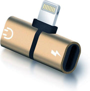 Audio Adapter Splitter Goud - Opladen en Audio Beluisteren - iPhone - iPad - Nieuw Model
