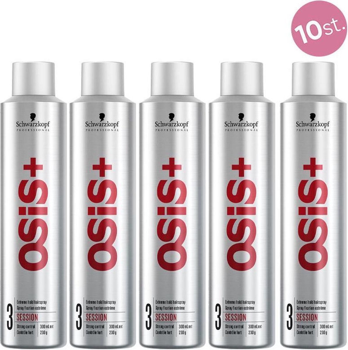 10X Schwarzkopf Osis Session Hairspray 300ml