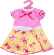 Johntoy Baby Rose Jurkje Strik Roze/geel 22 Cm