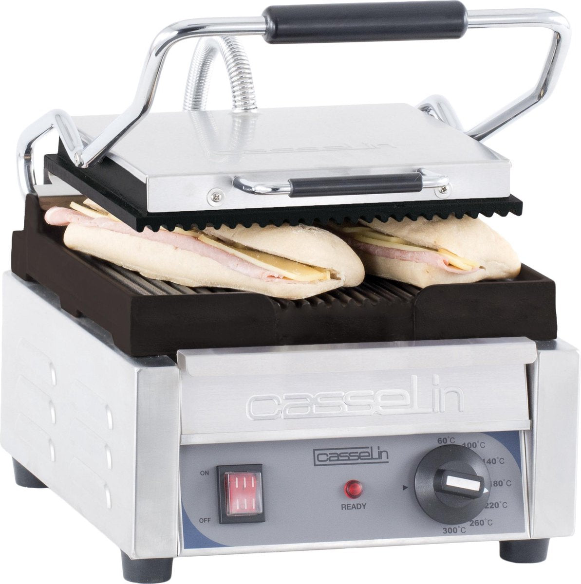 Casselin - Contactgrill - RVS - Premium groeven