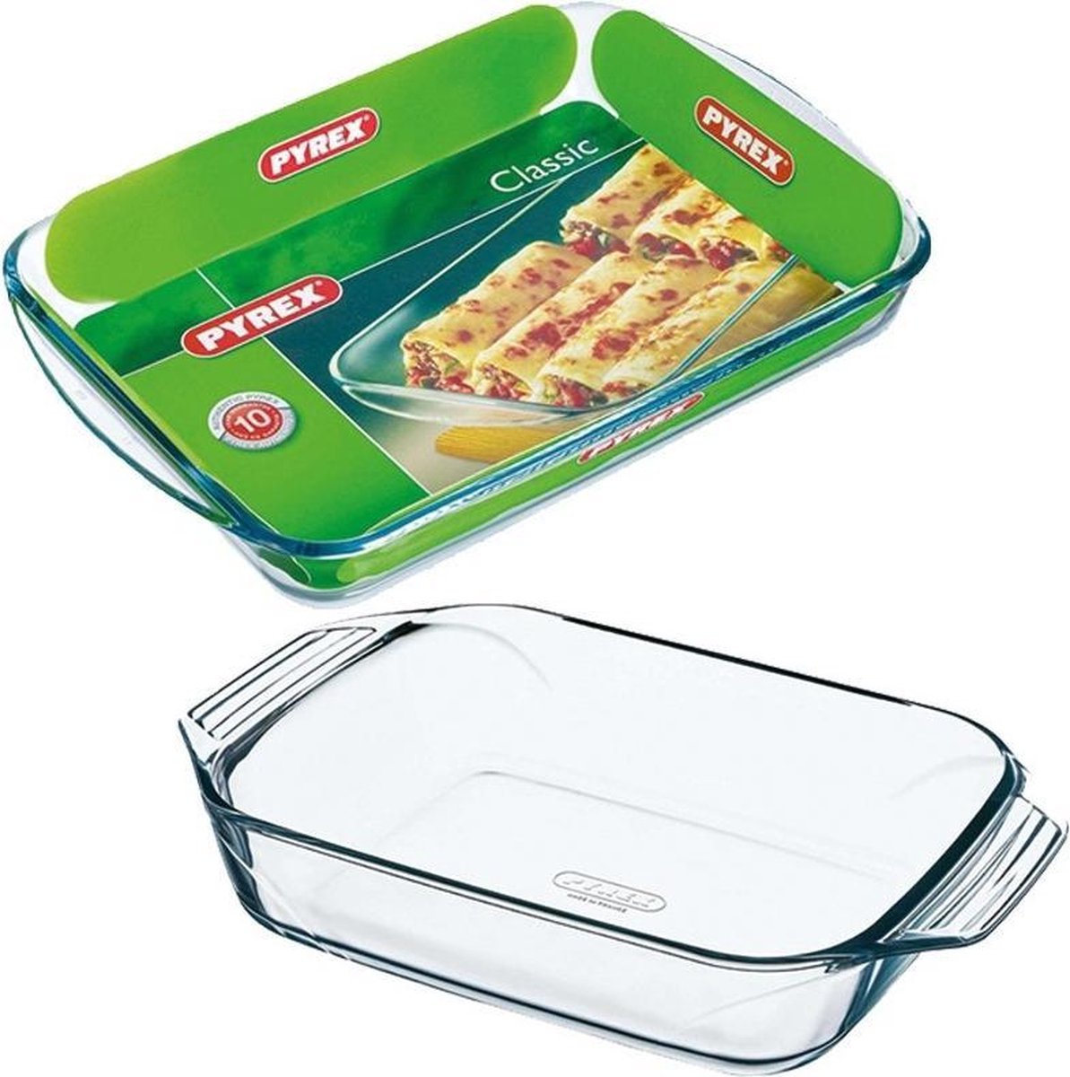 2x Glazen ovenschaal 1