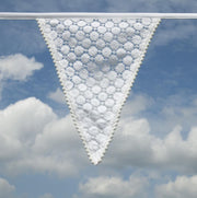 Taftan - Vlaggetjes slinger - Haakwerk - 700 cm - wit