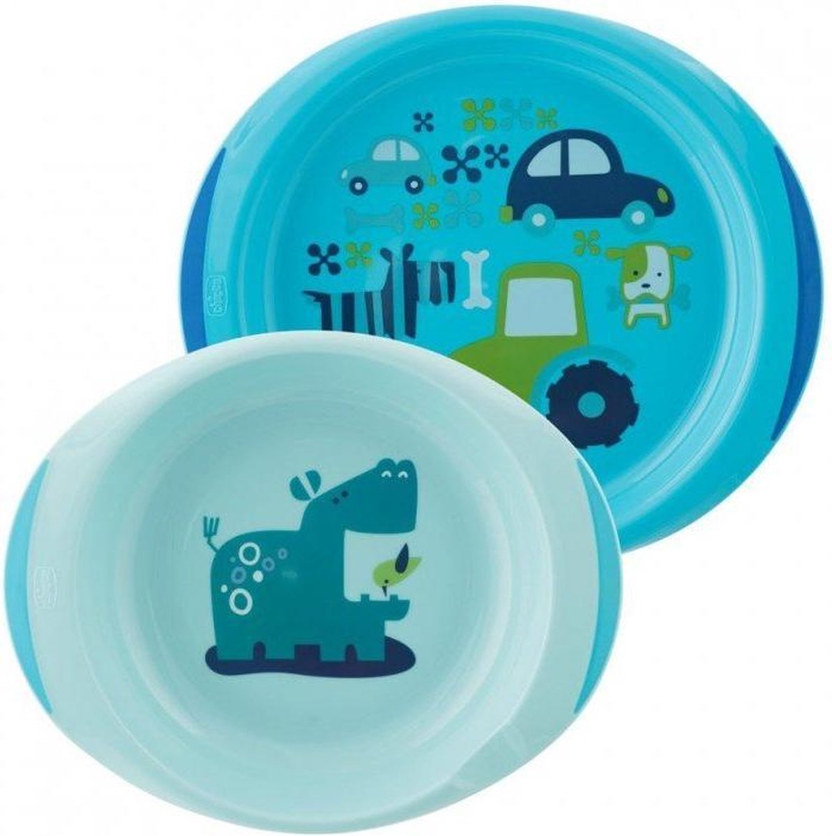 Chicco Bordenset Jongens 24 Cm Polypropyleen Blauw 2-delig