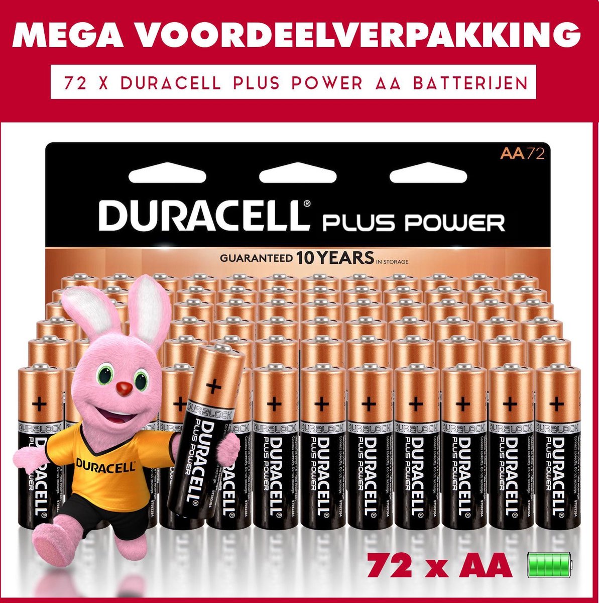 80 x Duracell AA Plus Power - Voordeelverpakking - 80 x AA batterijen