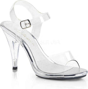 Fabulicious Hoge hakken -35 Shoes- CARESS-408 US 5 Transparant/Zilverkleurig