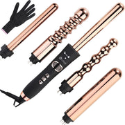 Lifest 5 in 1 Krultang met Opzetstukken - 13 tot 32mm - Rose Goud
