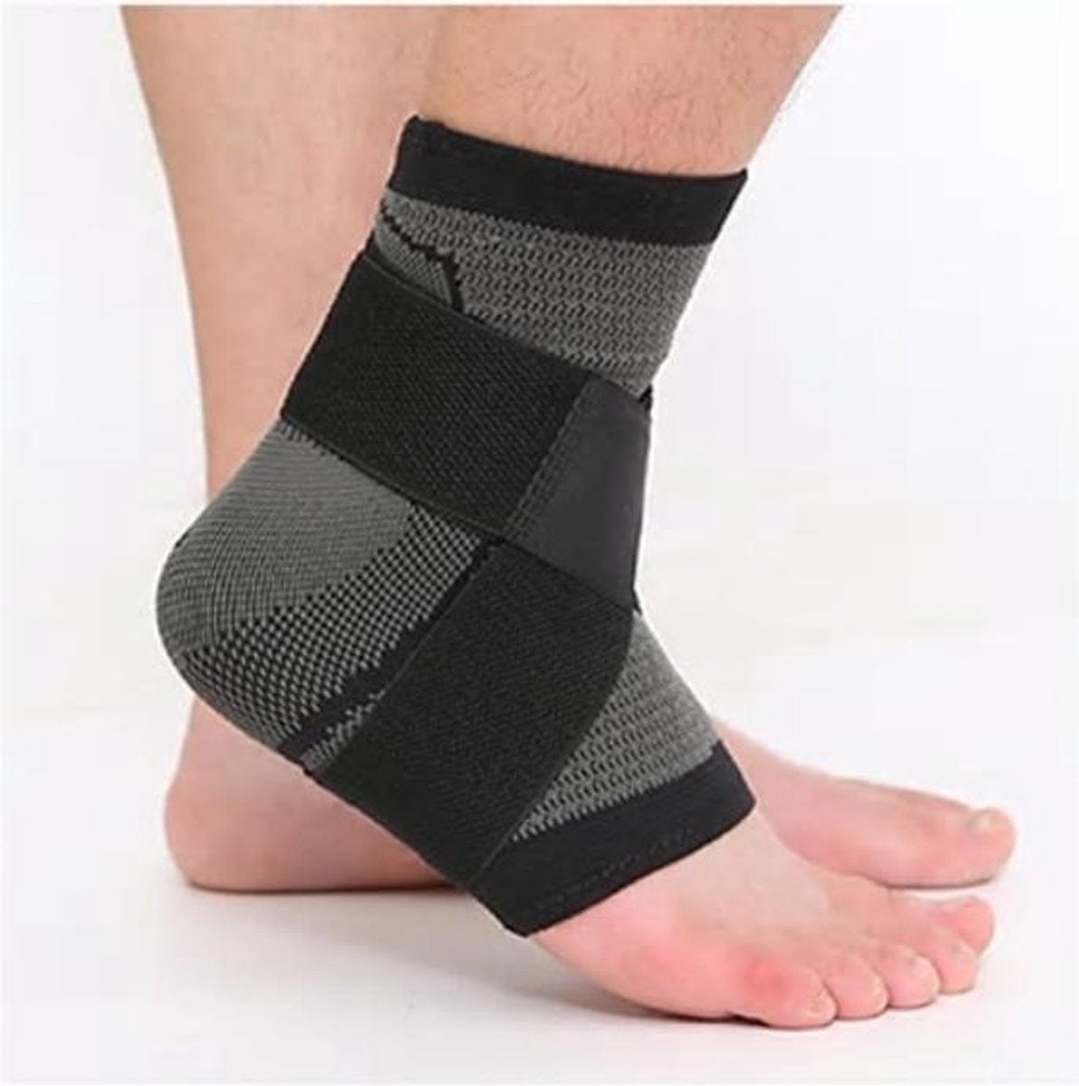 Enkelbrace Enkelbandage Band - Straps - Ortho Stretch Compressie - Enkelsleeve - Medium Enkel bescherming en ondersteuning - Lichtgewicht Zwart - Maat XL