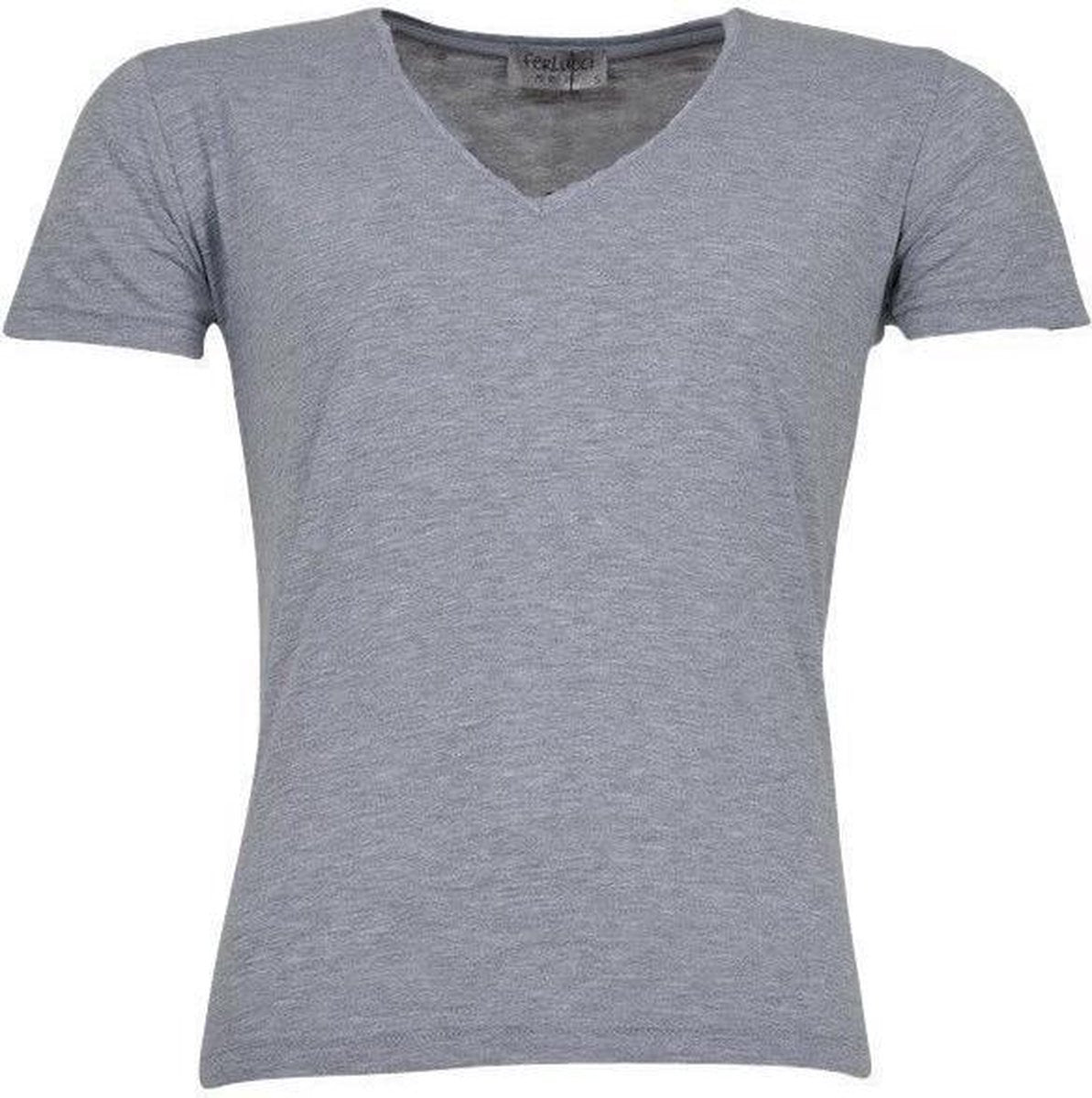 Ferlucci - Heren T-Shirt - V-hals - Grijs