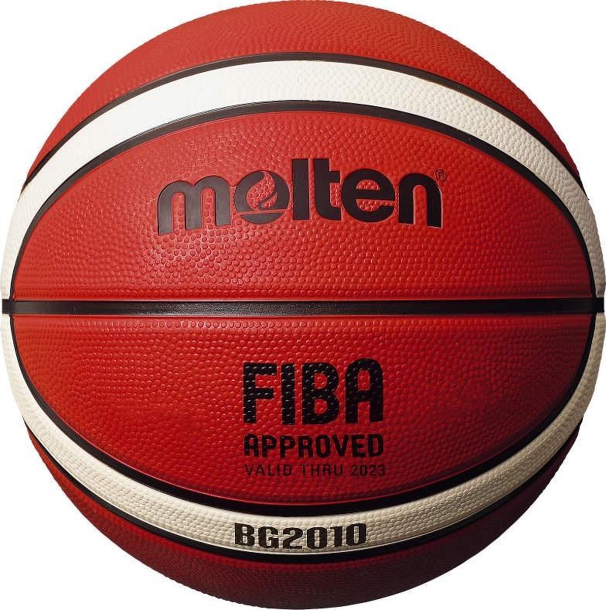 Molten Basketbal Bg2010 Rubber Wit/oranje Maat 6