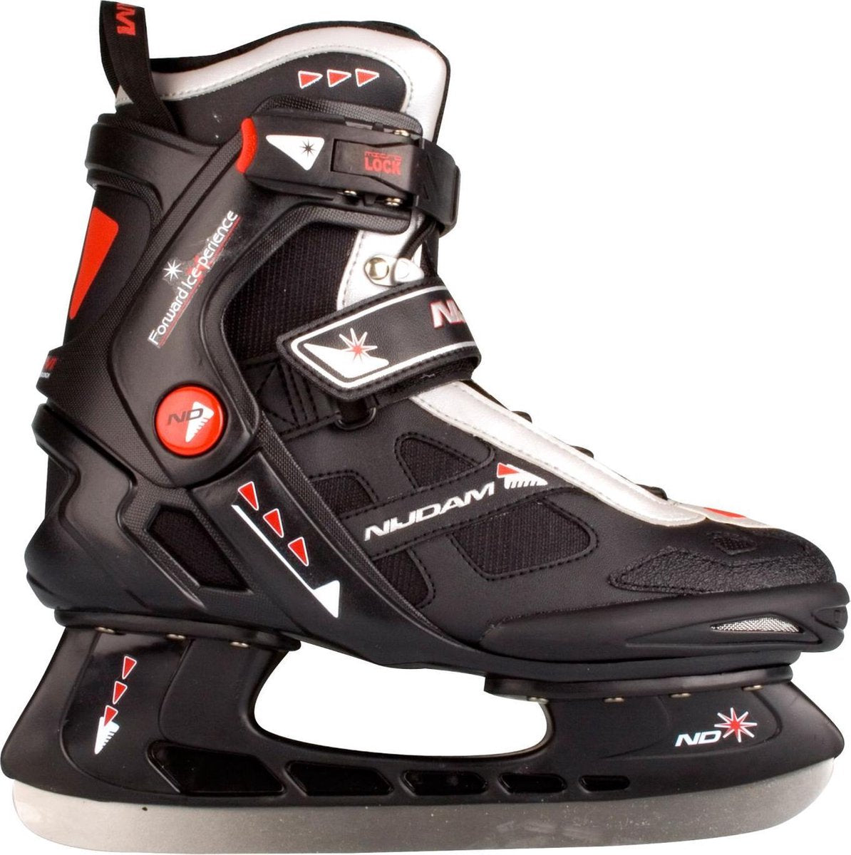 Nijdam 3353 Ijshockeyschaats - Semi-Softboot - Zwart - Maat 44