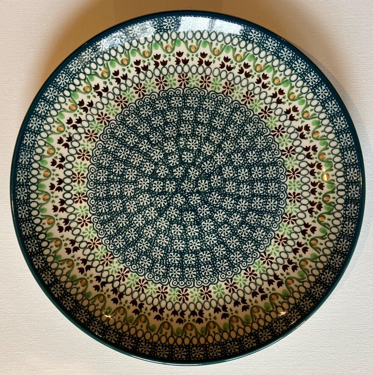 Bunzlau dinerbord groen