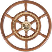 Stazo teakhouten Stuurwiel Type 02 met messing beslag Ø 60 cm
