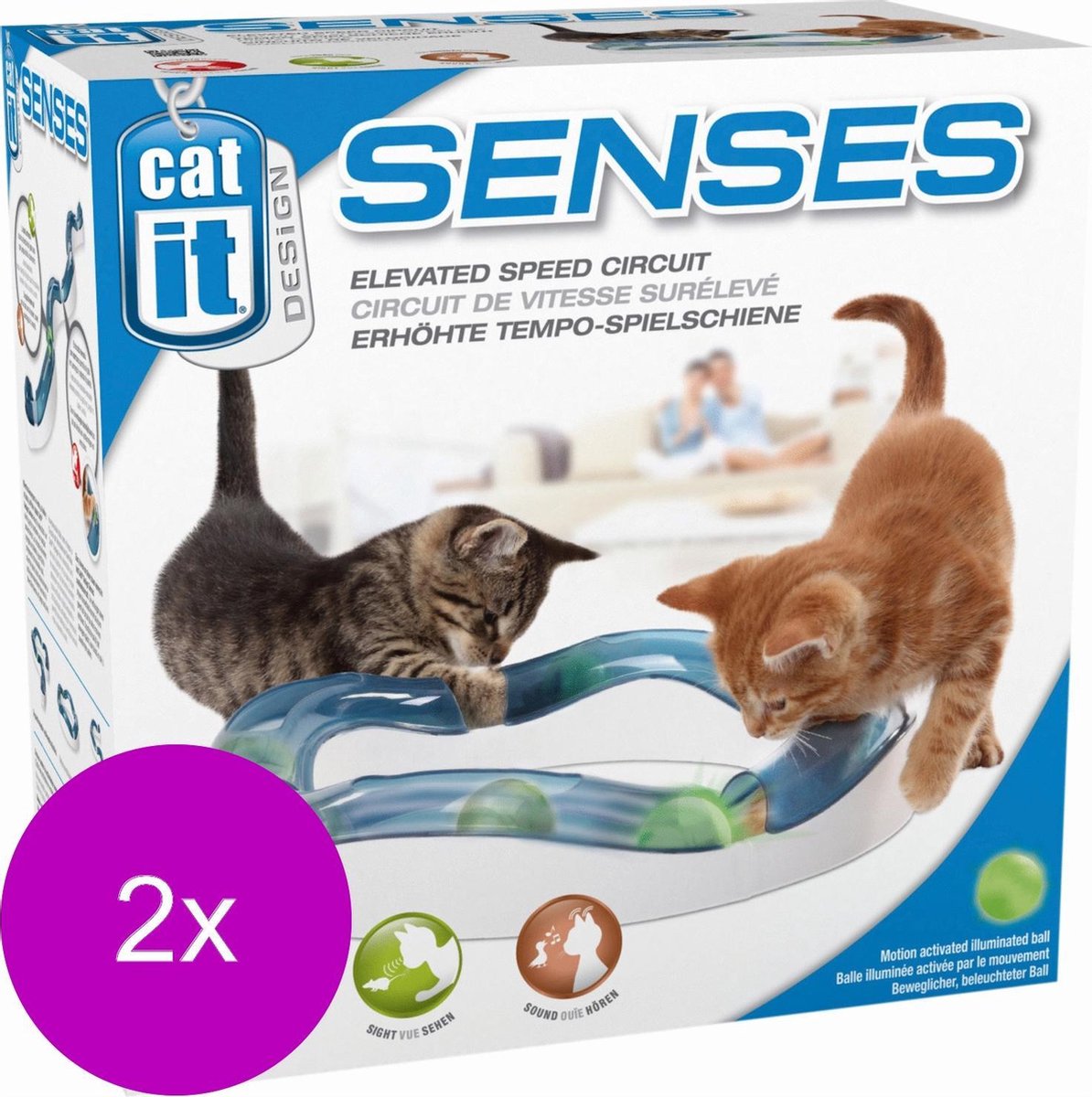 Catit Senses Speed Circuit - Kattenspeelgoed - 2 x per stuk