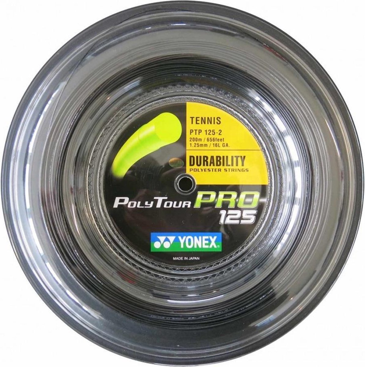 Yonex tennissnaar Poly Tour Pro 200m (div kleuren)-1.30mm-zwart