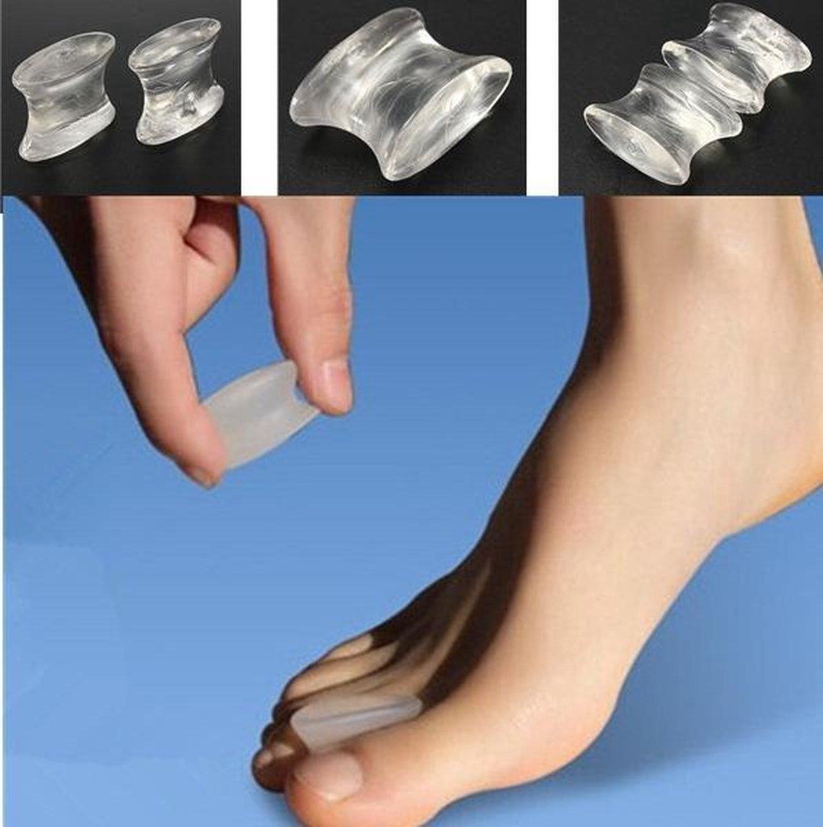 LOUZIR Twee Siliconen Teenspreiders Hallux Valgus -antislip