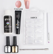 Yayoge Polygel - Kleur Coral pink - Gelnagels Starterspakket - Polygel Starterspakket - Gellak starterspakket - Gel Nagellak - Kunstnagels