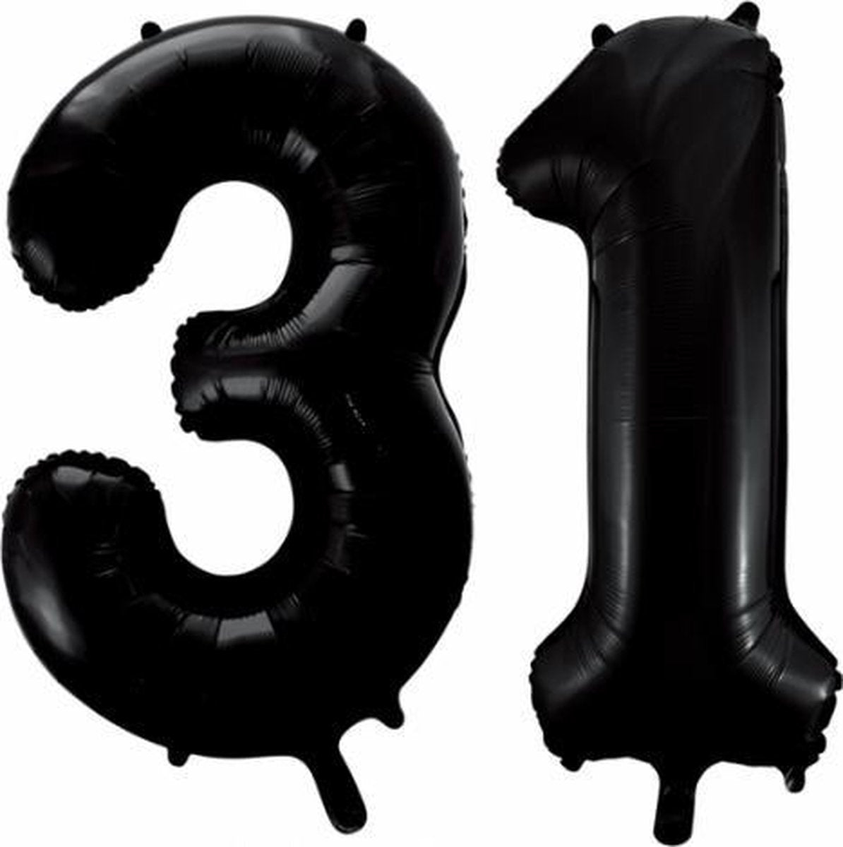 Folieballon 31 jaar zwart 41cm