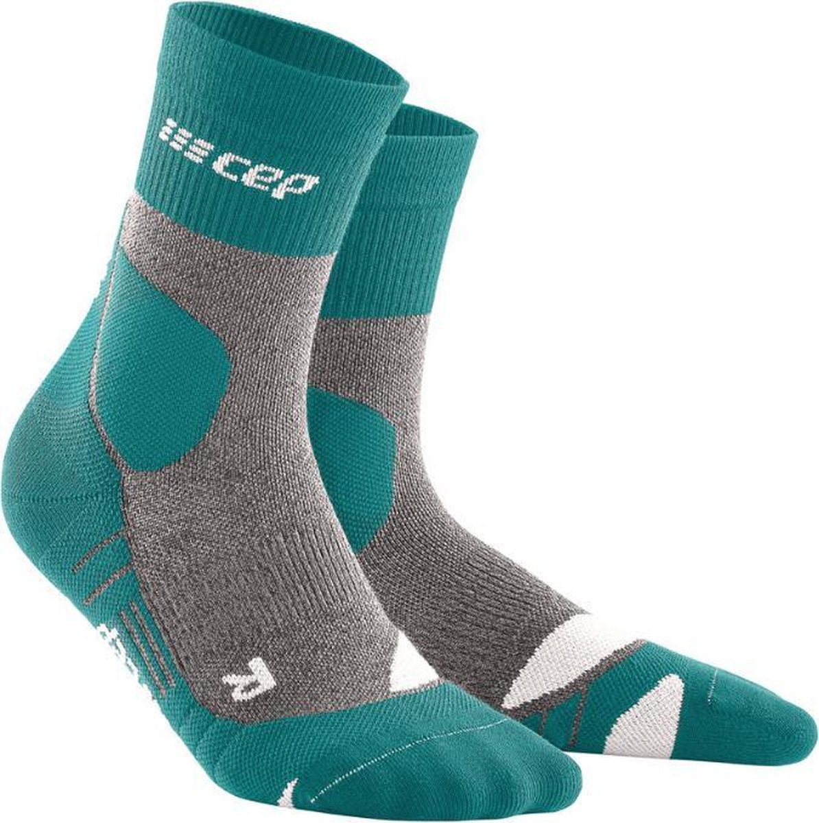 CEP Hiking mid-cut Wandelsokken Heren forest green / grey - Maat 5