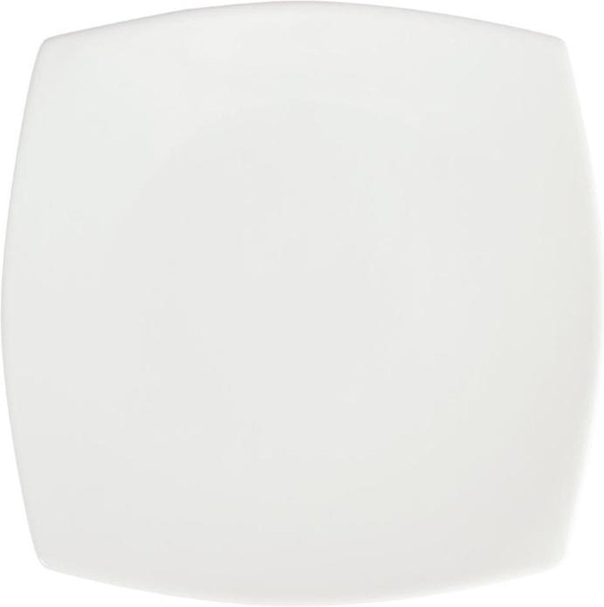 Olympia Whiteware vierkante borden met afgeronde hoeken | 24x24 cm | 12 Stuks