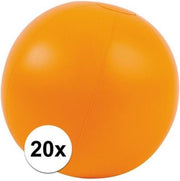 20x Opblaasbare strandbal oranje 30 cm