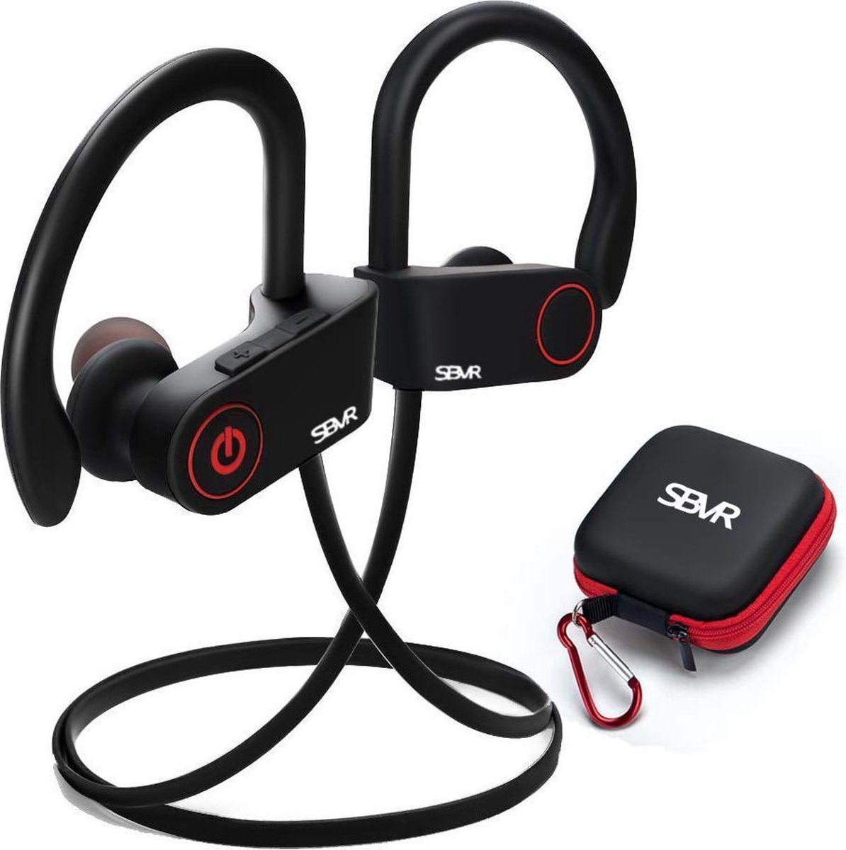 Draadloze bluetooth in ear sport oortjes - zweetbestendig - Blauw