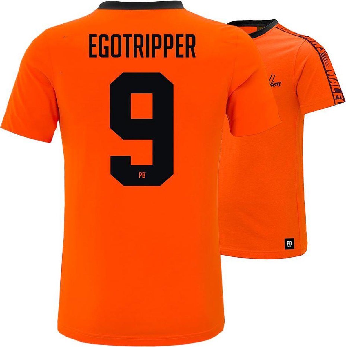 PB x Malelions - 9. Egotripper | Maat XL | Oranje T-shirt | EK voetbal 2021 | Heren en dames