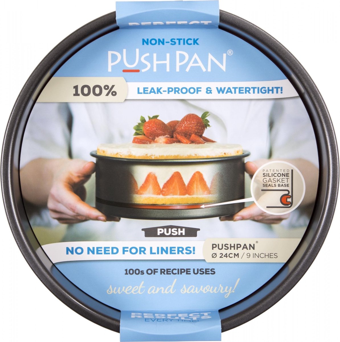Wham PushPan Springvorm - Aluminium Non-Stick - Rond - Ondiep - 23 cm