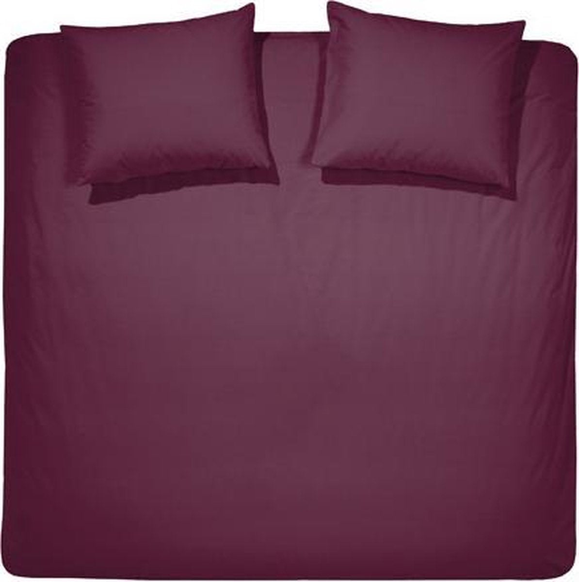 Dekbedovertrekset katoen 260 x 200/220 (66) burgundy uni Damai
