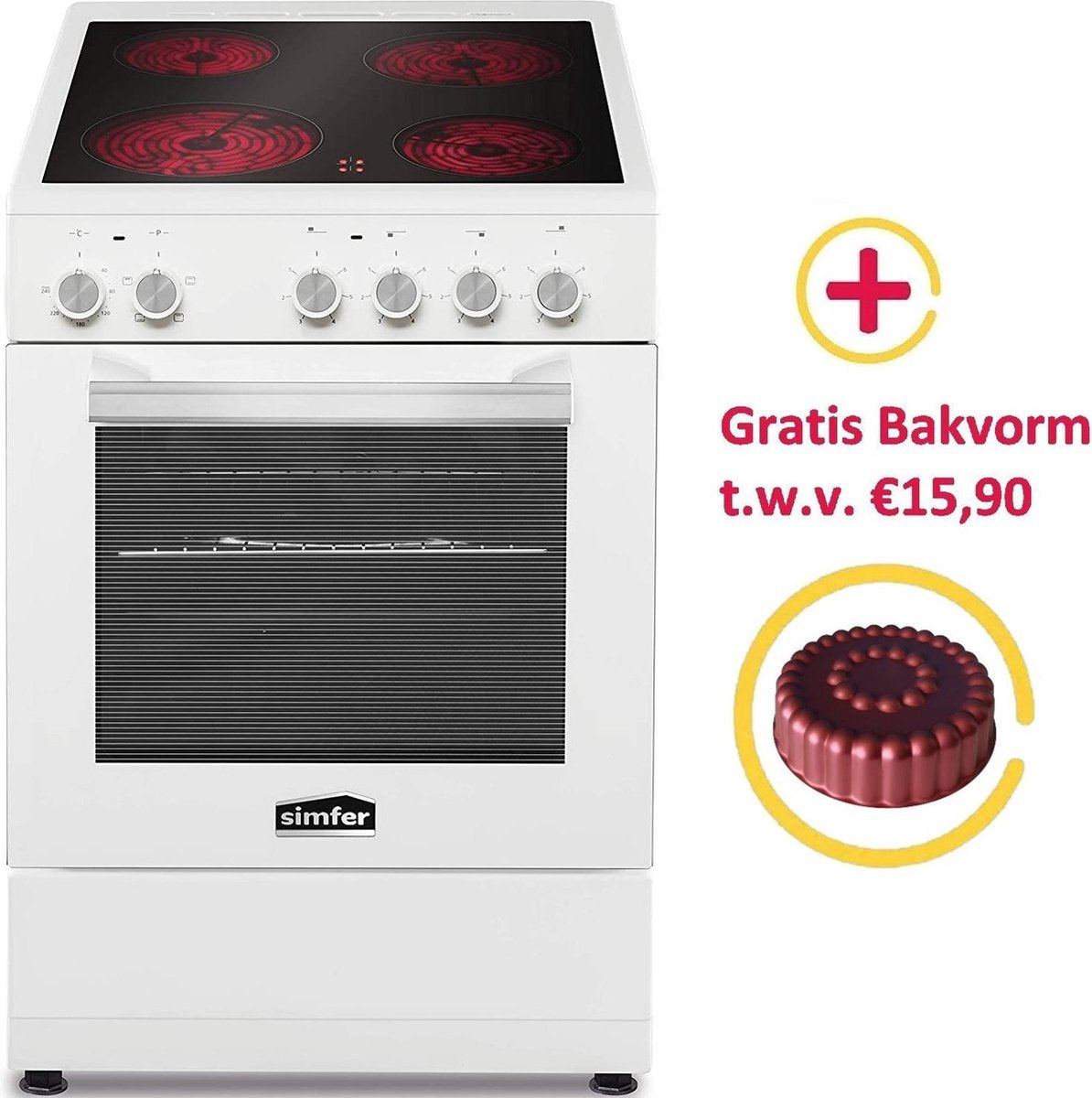 SIMFER-FS 4227 Vrijstaande Keramisch Fornuis