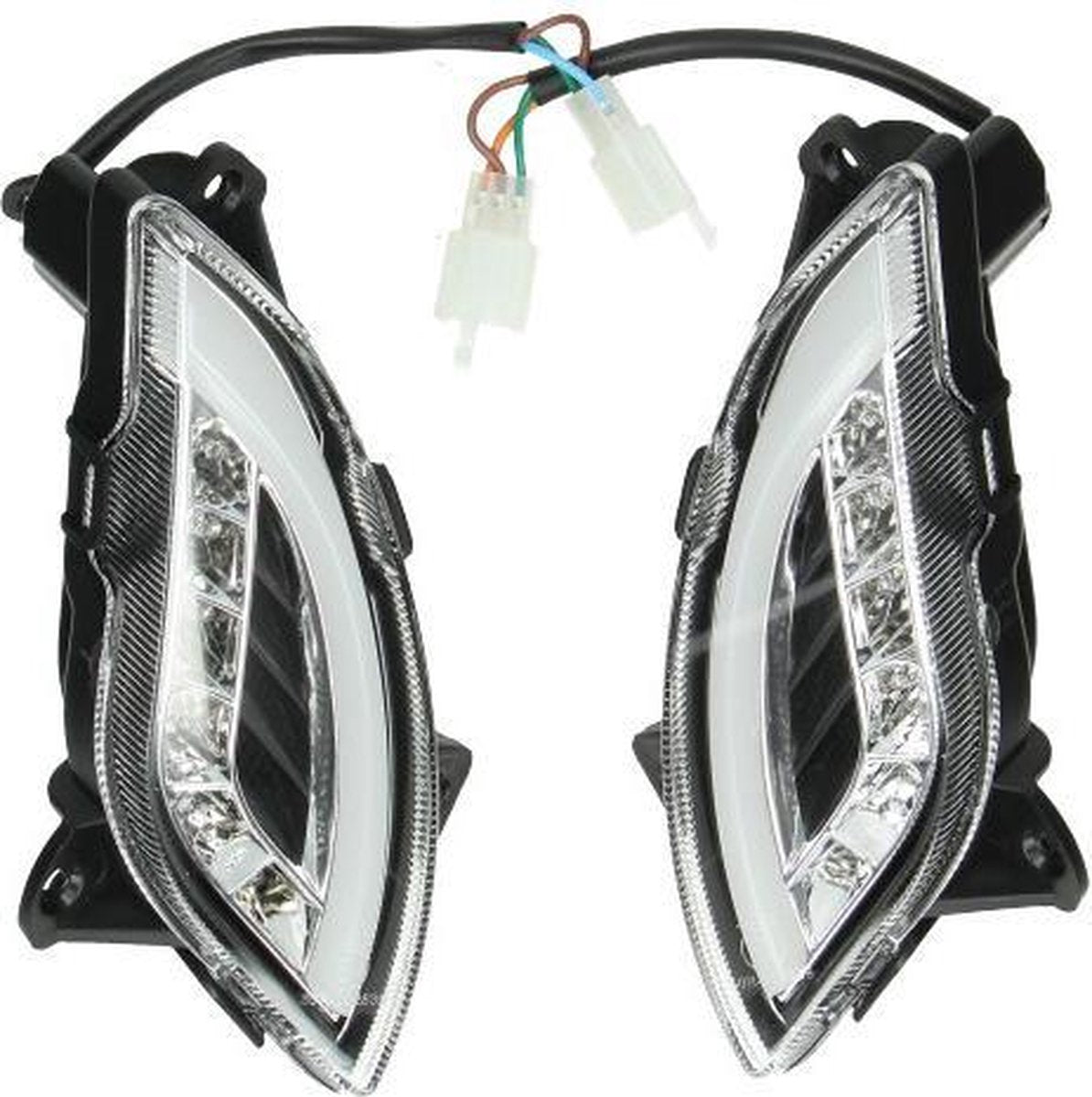 AGM Knipperlichten voor scooter - voorzijde -  Led Met dagrijverlichting - Agm Vx50 / Btc Riva