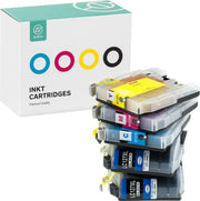Sinji Inktcartidge voor Brother LC-127 + LC-125 - Zwart/Cyaan/Magenta/Geel - Hoge capaciteit