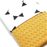 RiFresh | wiegdeken - oker wafelstof met strikjes - 75x100cm