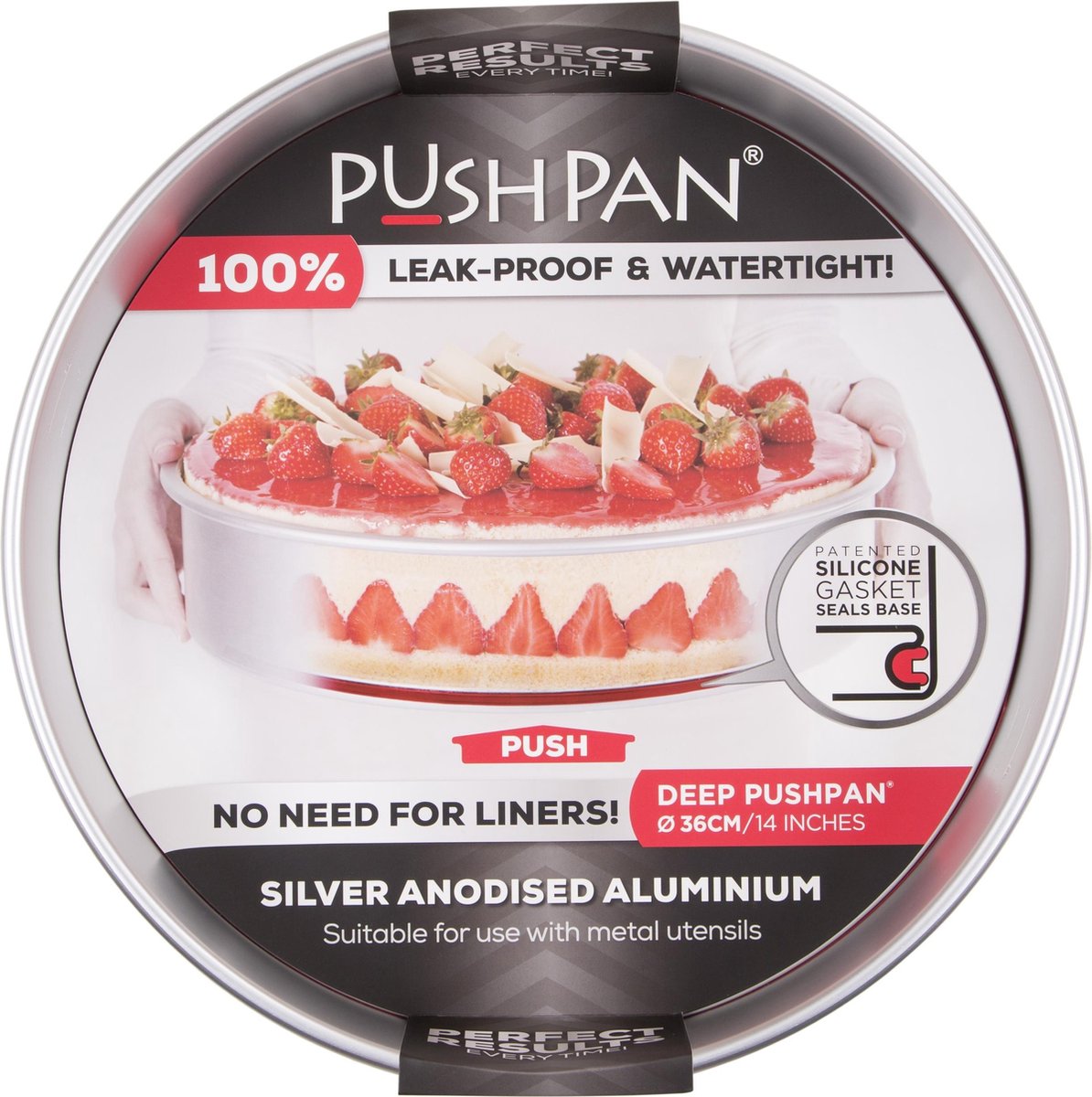 Wham PushPan Springvorm - Aluminium - Rond - Diep - 36 cm