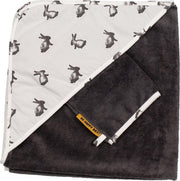 Pericles Badcape Met Washandje Nero 70 Cm Antraciet