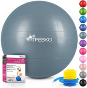 Fitnessbal met pomp - diameter 55 cm - Grey-Blue