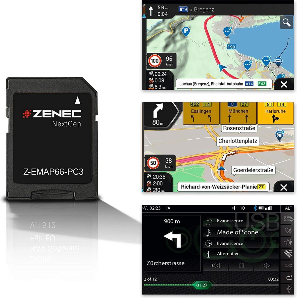 Zenec Z-EMAP66-PC3 | Navigatie software SD-kaart - Z-N956