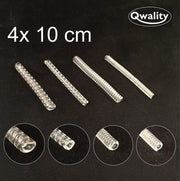 Ringverkleiner set 4 STUKS van 10 cm + GRATIS zilverwerk doekje - Ring verkleiner - Ring adjuster - Ideaal om een te grote ring weer passend te maken - Qwality4u